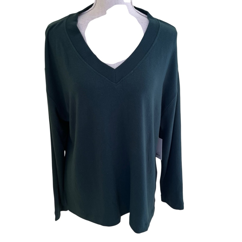Croft & Barrow "Pine Forest" Green V-Neck "Extra Cozy" V-neck Sweater PXXL